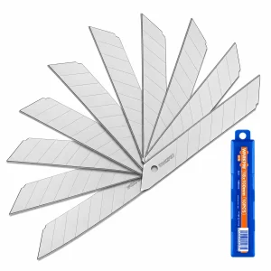 Jeu de 10 lames de cutter WADFOW WMK1K18 de 18 × 100 mm