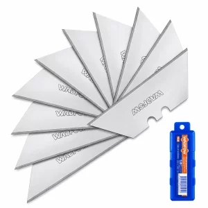 Jeu de 10 lames de cutter WADFOW WMK1K61 de 19 × 61 mm